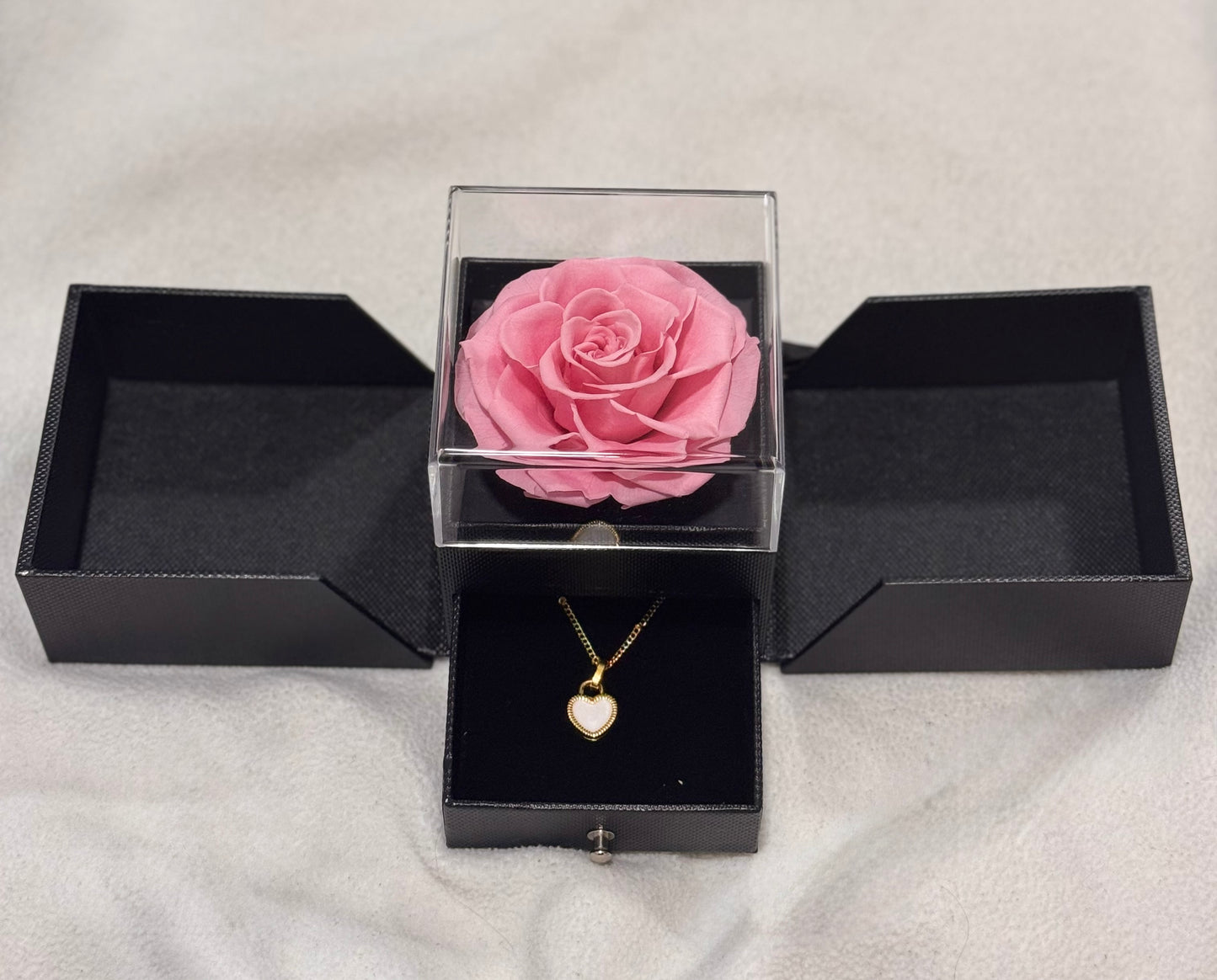 Single Rose Jewelry Box Pink
